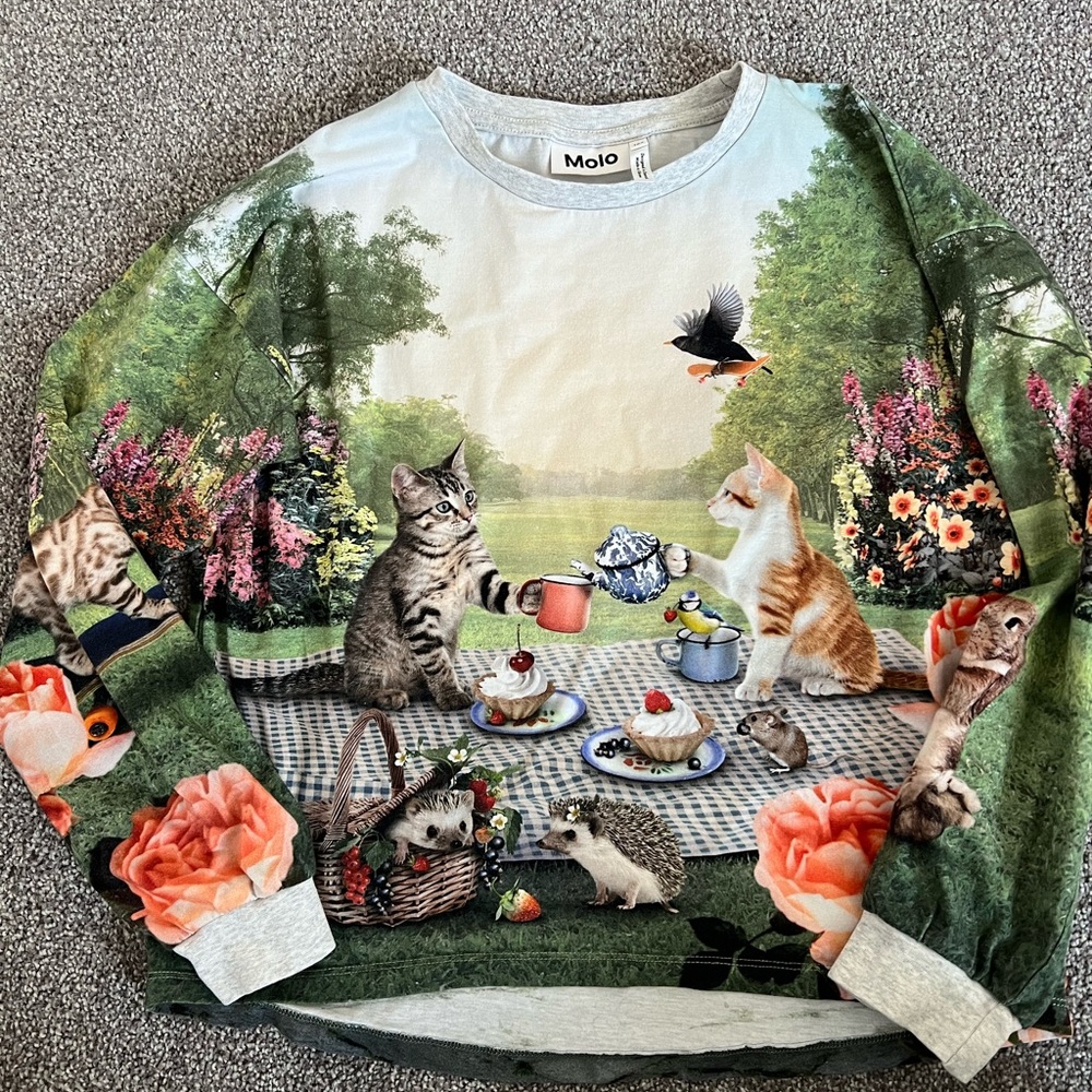 Molo Long Sleeve Kitty Picnic 12Y
